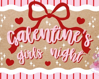 Hand-painted “Galentine’s” Valentine Banner: Hand-Painted Kraft Paper Banners