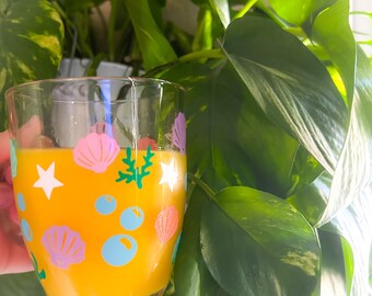 Seashell 12oz glass mug