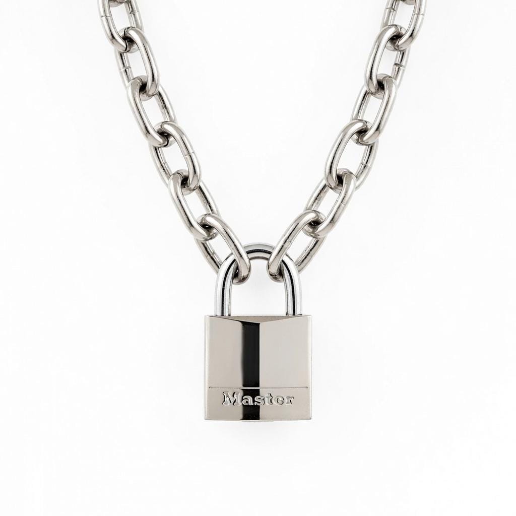 MASTER Padlock and Chain - Etsy