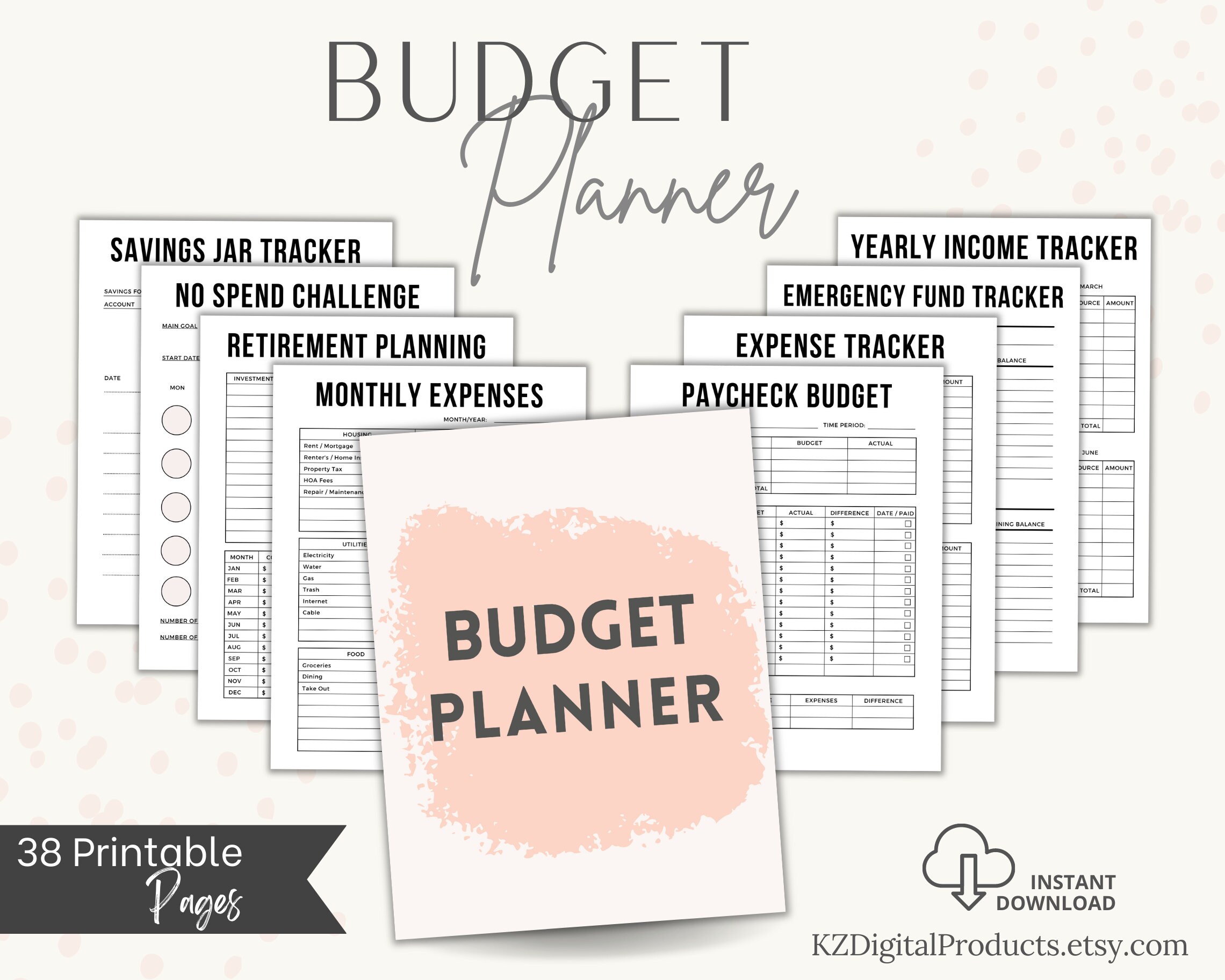 Printable Budget Planner I Budget and Financial Planner I Budget ...