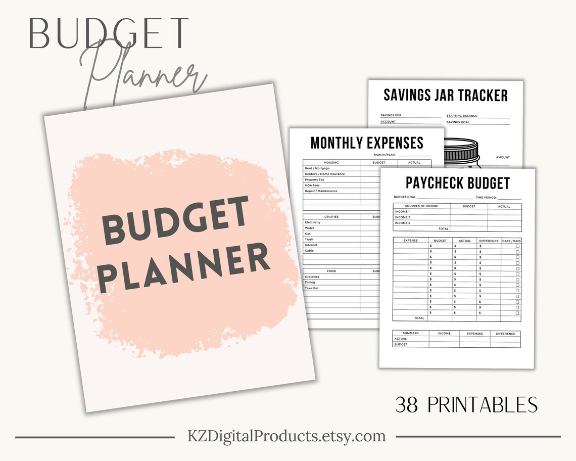 Printable Budget Planner I Budget and Financial Planner I Budget ...