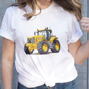 Cartoon Yellow Tractor SVG Png Eps, Commercial use Clipart Vector Graphics for Wall Art, Tshirts, Sublimation, Print on Demand image 7
