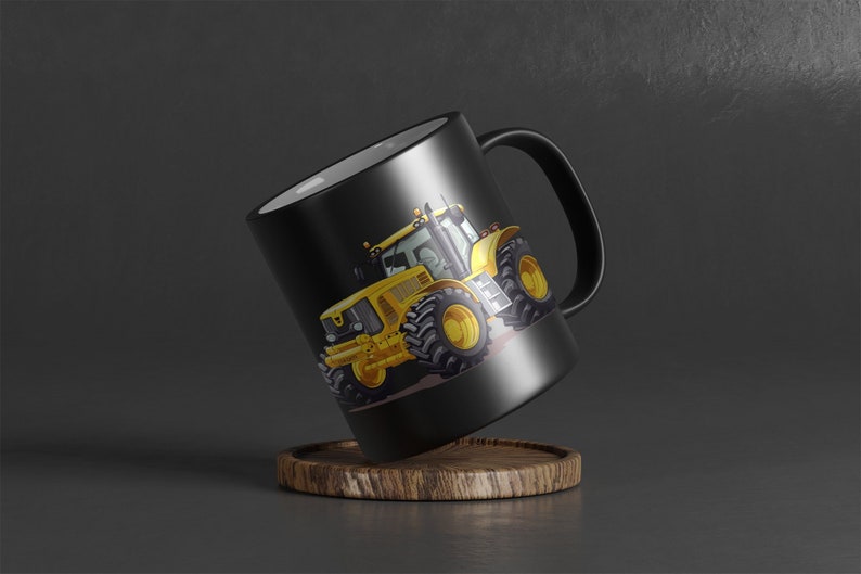 Cartoon Yellow Tractor SVG Png Eps, Commercial use Clipart Vector Graphics for Wall Art, Tshirts, Sublimation, Print on Demand image 6