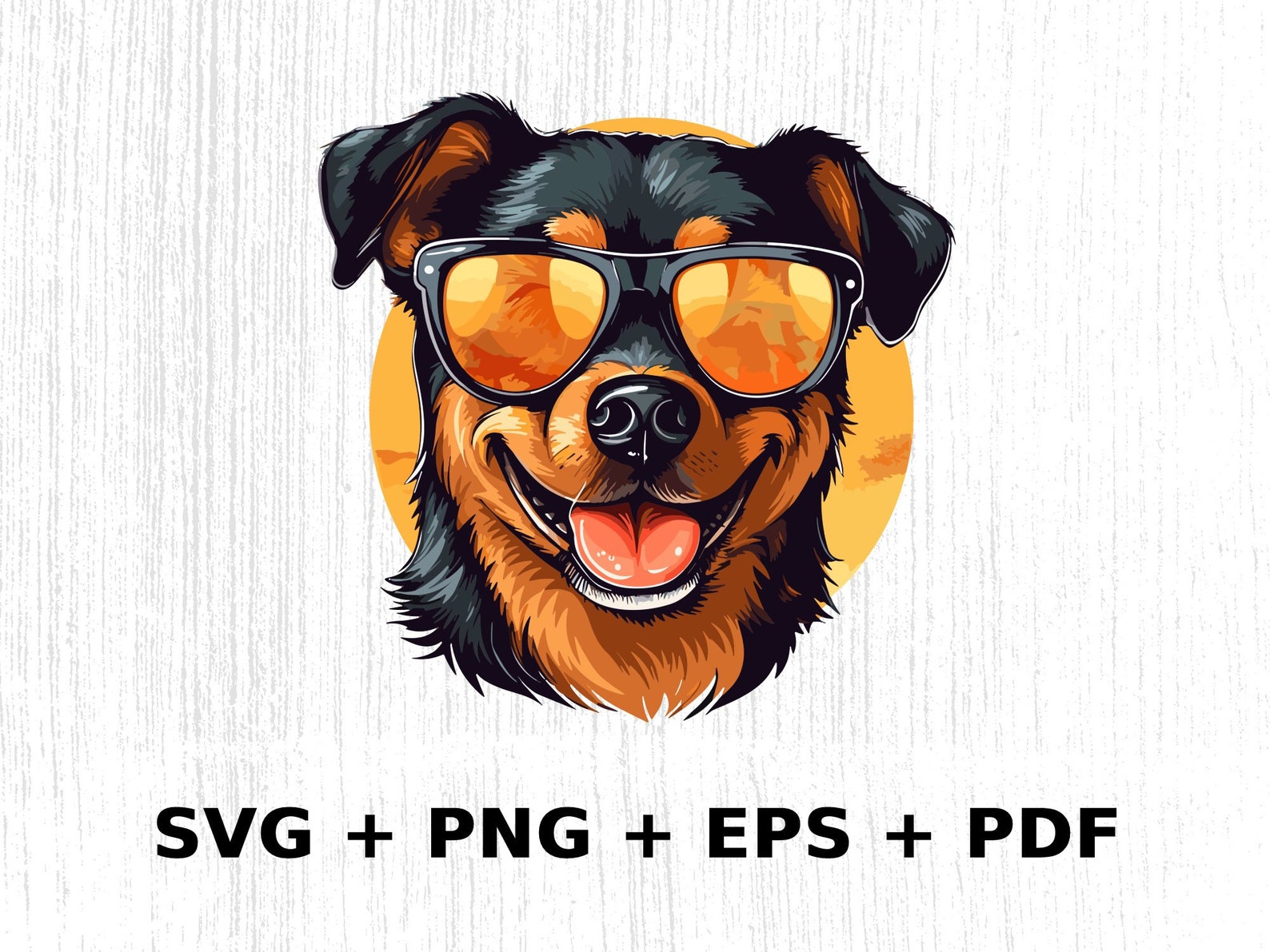 Cartoon Dog Glasses SVG Png Eps, Commercial Use Clipart Vector Graphics ...