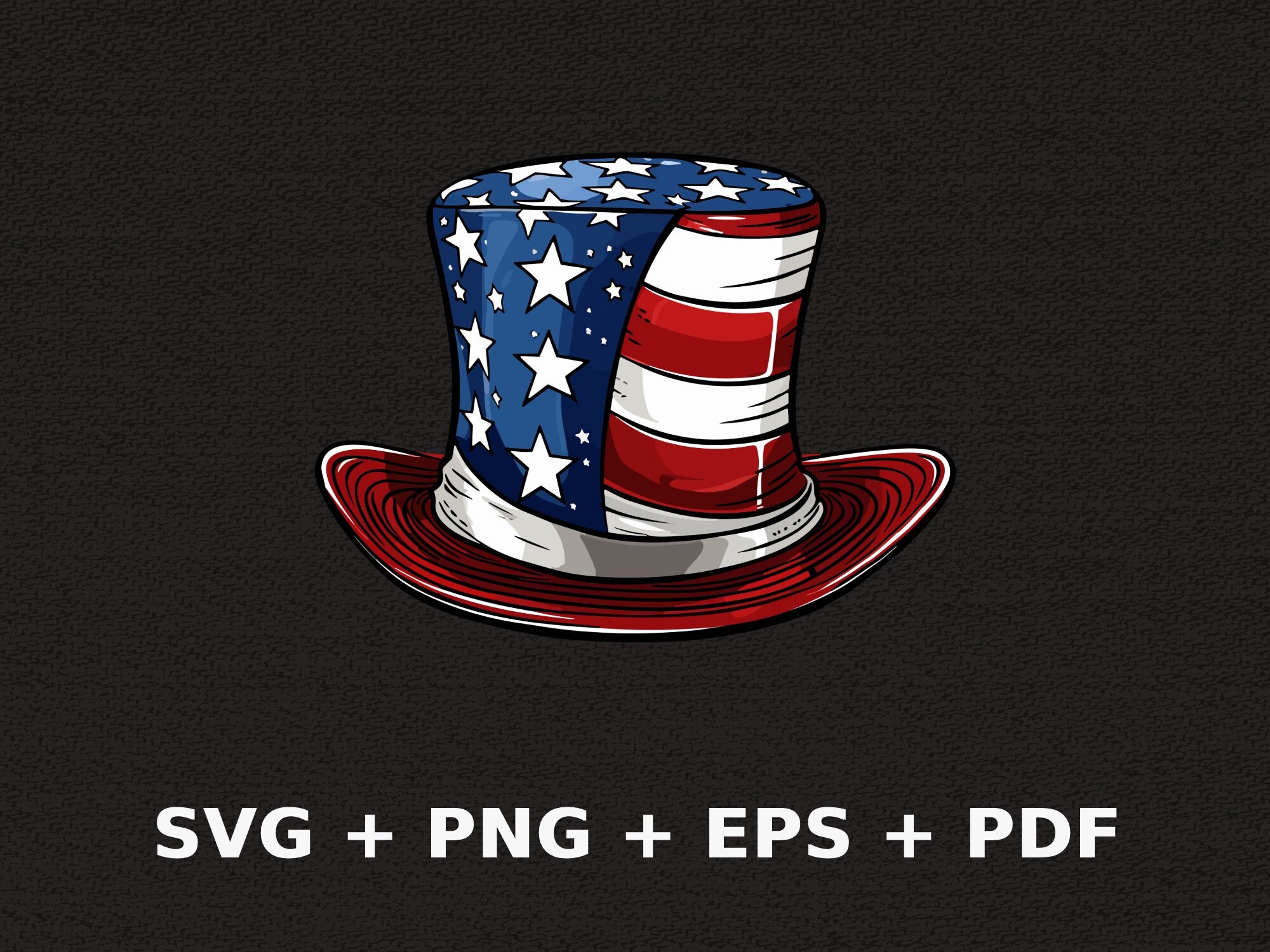 Fourth of July Hat SVG Png Eps, Commercial Use Clipart Vector Graphics ...