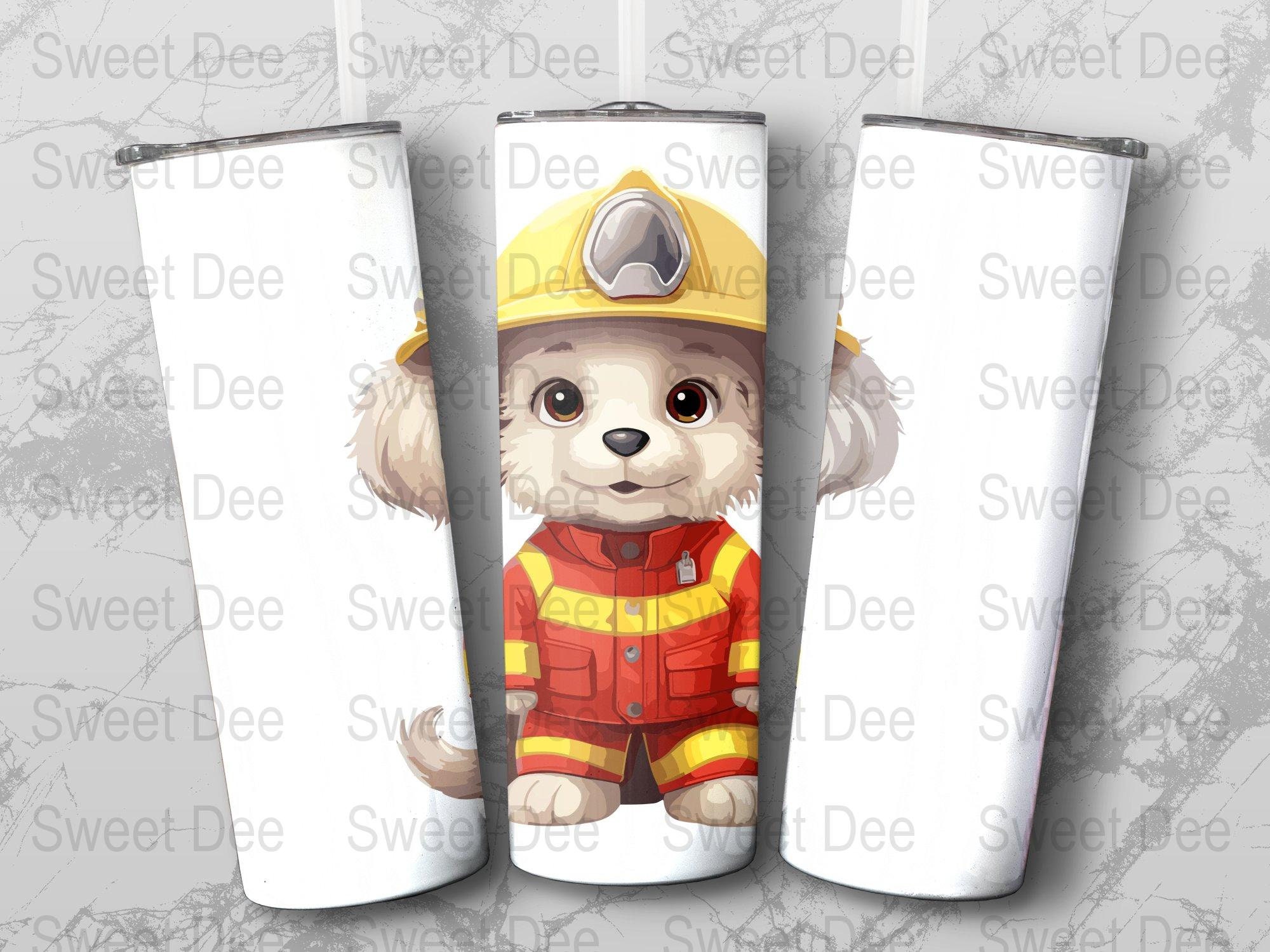 Cartoon Dog Fireman Svg Png Eps, Commercial Use Clipart Vector Graphics ...