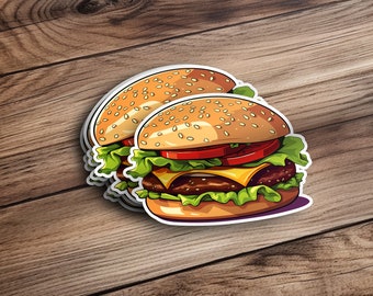 Cartoon Hamburger SVG Png Eps, Commercial use Clipart Vector Graphics for Wall Art, Tshirts, Sublimation, Print on Demand