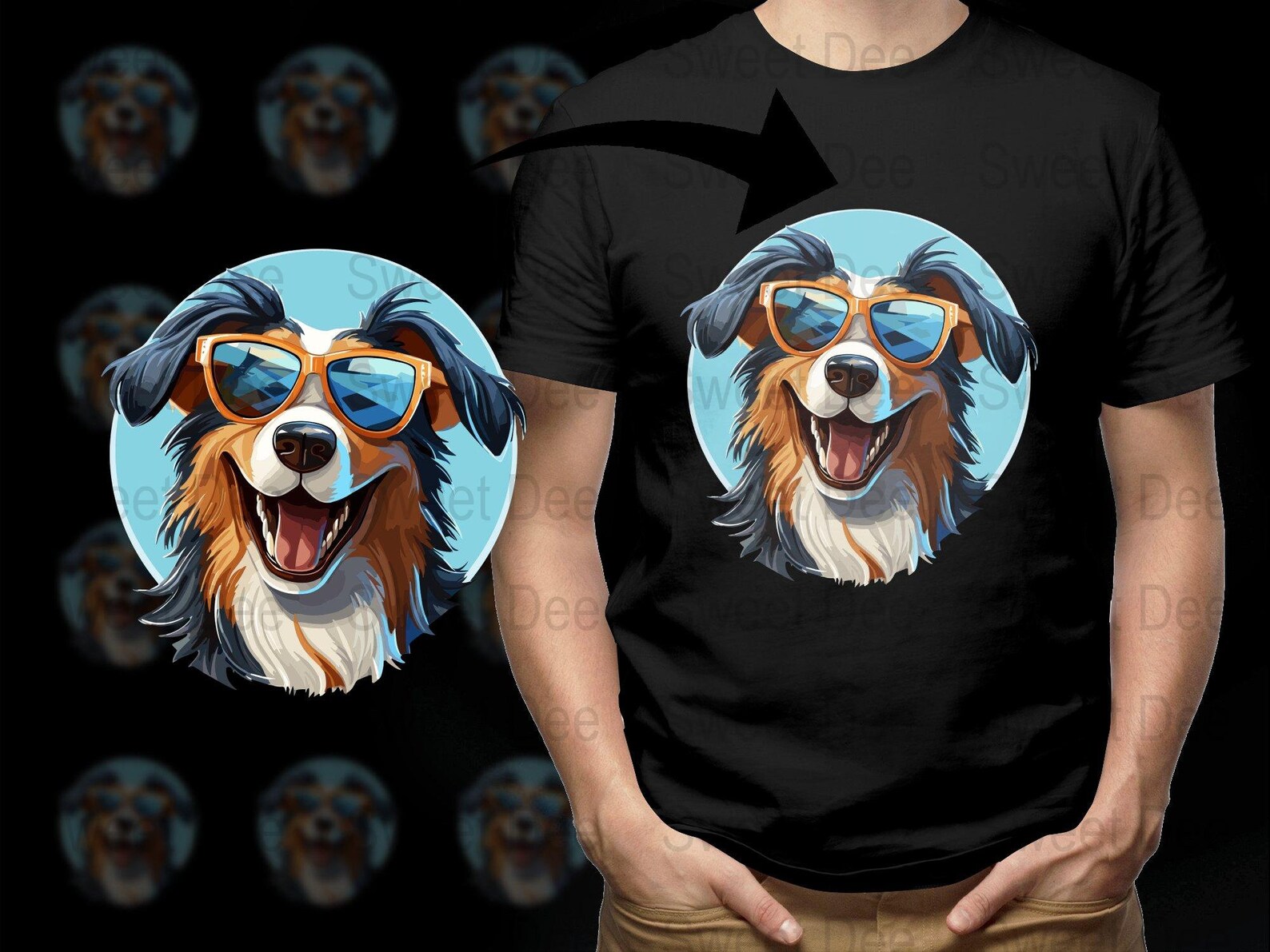 Cartoon Dog Sunglasses Svg Png Eps, Commercial Use Clipart Vector ...