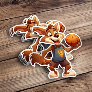 Cartoon Wolf Playing Basketball SVG Png Eps, Commercial Use Clipart ...