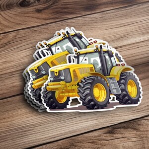 Cartoon Yellow Tractor SVG Png Eps, Commercial use Clipart Vector Graphics for Wall Art, Tshirts, Sublimation, Print on Demand image 2