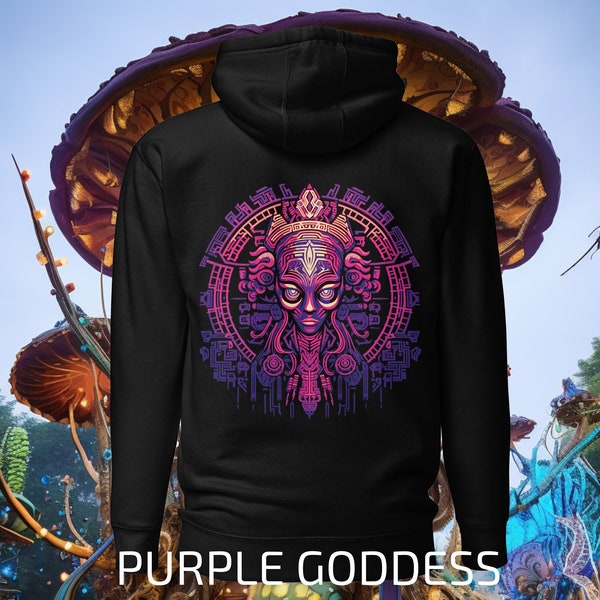 Psy Hoodie Cyberpunk Hivemind Streetwear Alternative Sweater Alien Wear Festival Kleidung Psychedelisches Sweatshirt Void Druid