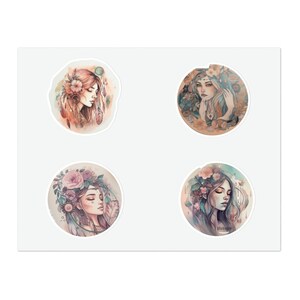 Boho-Inspired Stickers for Laptops and Notebooks ,Eye-catching vinyl stickers, Water-Resistant Vinyl Designs