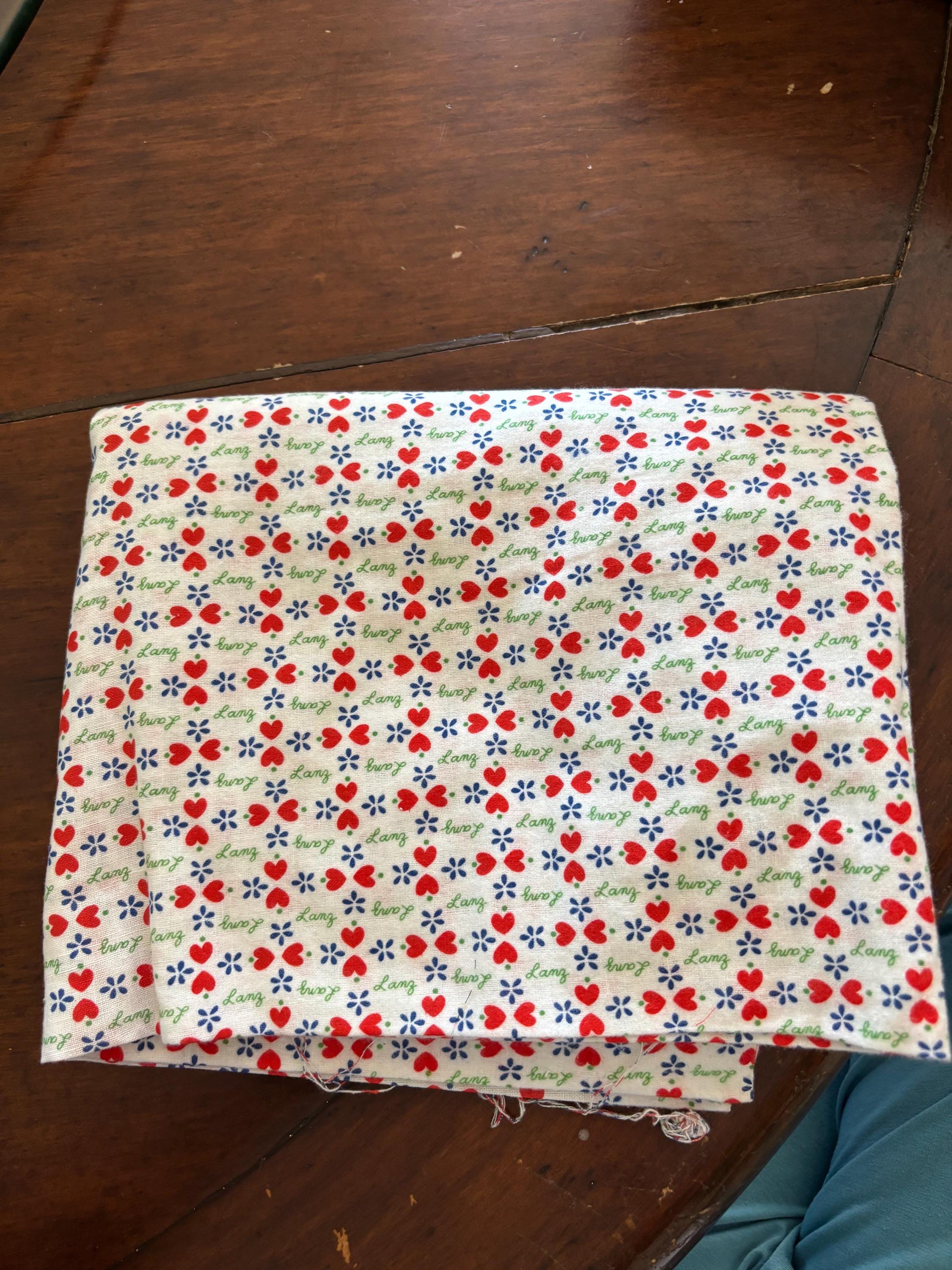 Vintage Lanz of Salzburg Blue and Red Flannel.