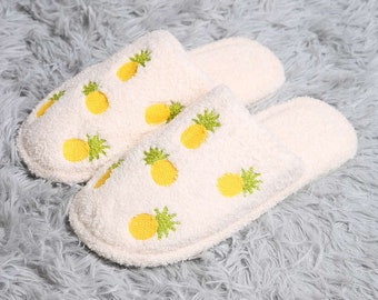 Super Weiche Ananas Fruit Print Home Indoor Boden Hausschuhe