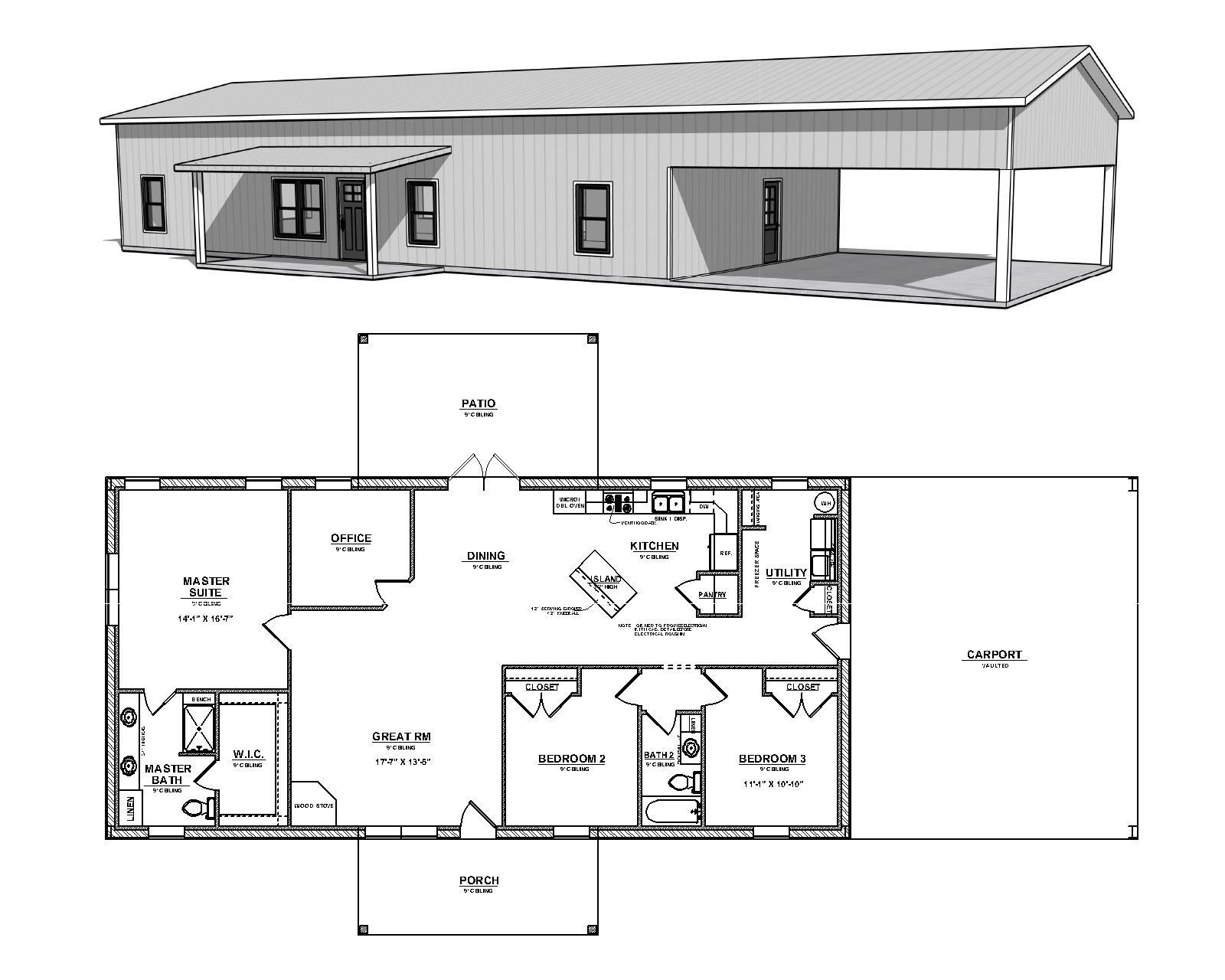 Floor Plan PDF - 3 Bdrm / 2 Bath - House Plan Home Designed Custom House Plan Blueprints - Plan #2311