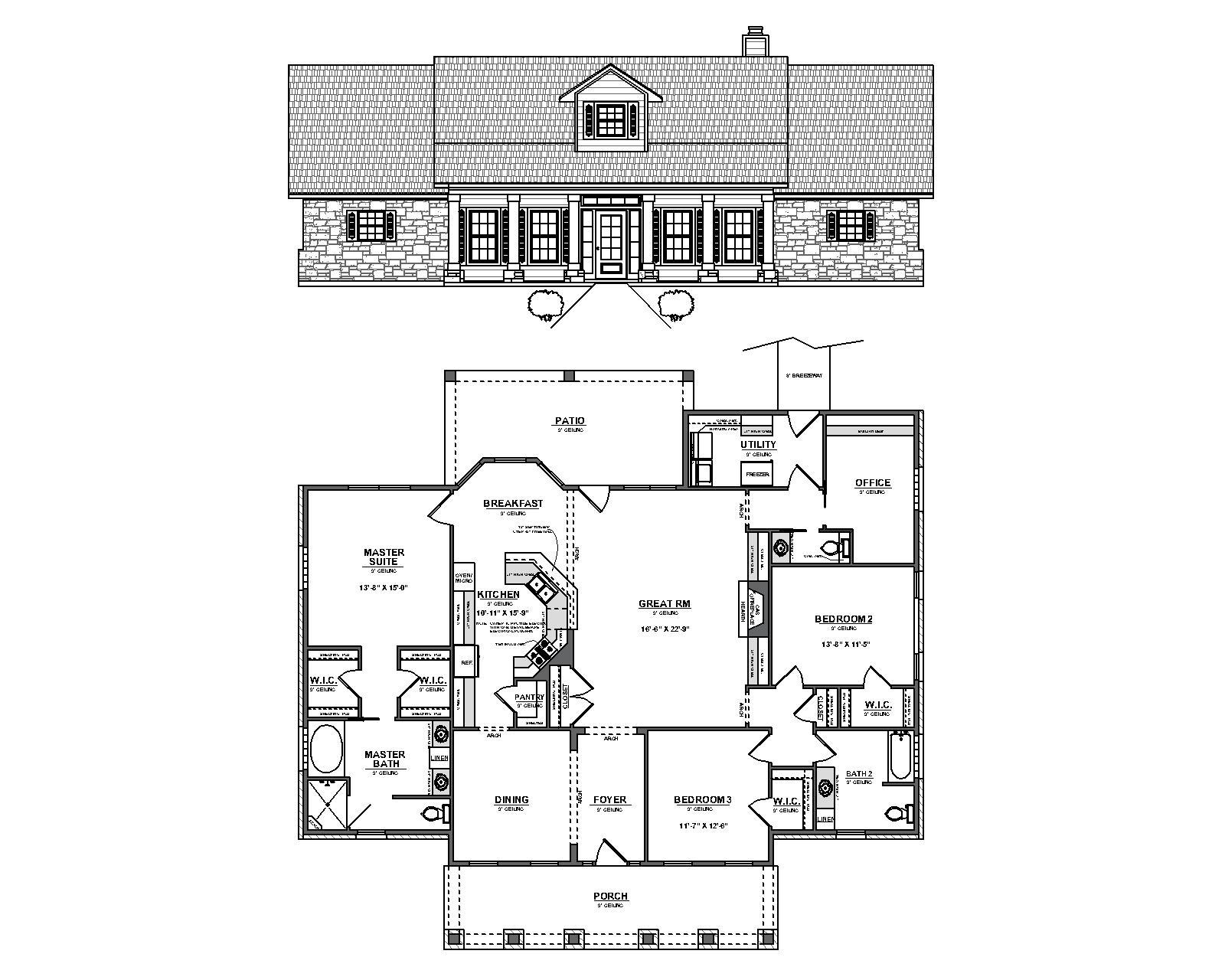 2 bedroom 2 bath house plans with laundry - Etsy België, image size:1600x1280