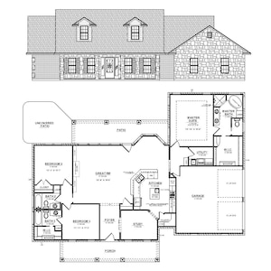 House Plans PDF Files - 3 Bdrm / 3 Bath House Plan Home Designed Custom House Plan Blueprints - Plan #2503