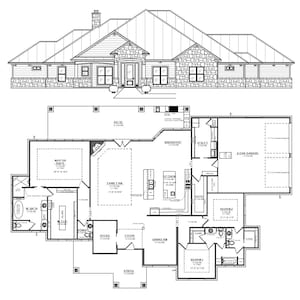 House Plans PDF&#39;s - 3 Bdrm / 3 1/2 Bath - House Plan Home Designed Custom House Plan Blueprints - Plan #2334