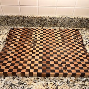 Large Maple and Walnut End Grain Cutting Board