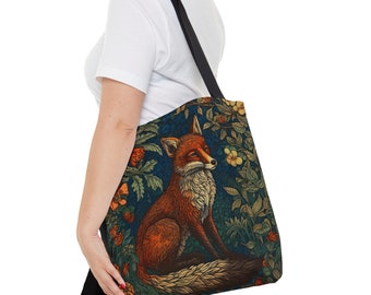 The Elegant Fox Sturdy Tote can be used as a Book Bag, School Bag, Travel Bag, Shopping Bag,  Available in 2 Sizes