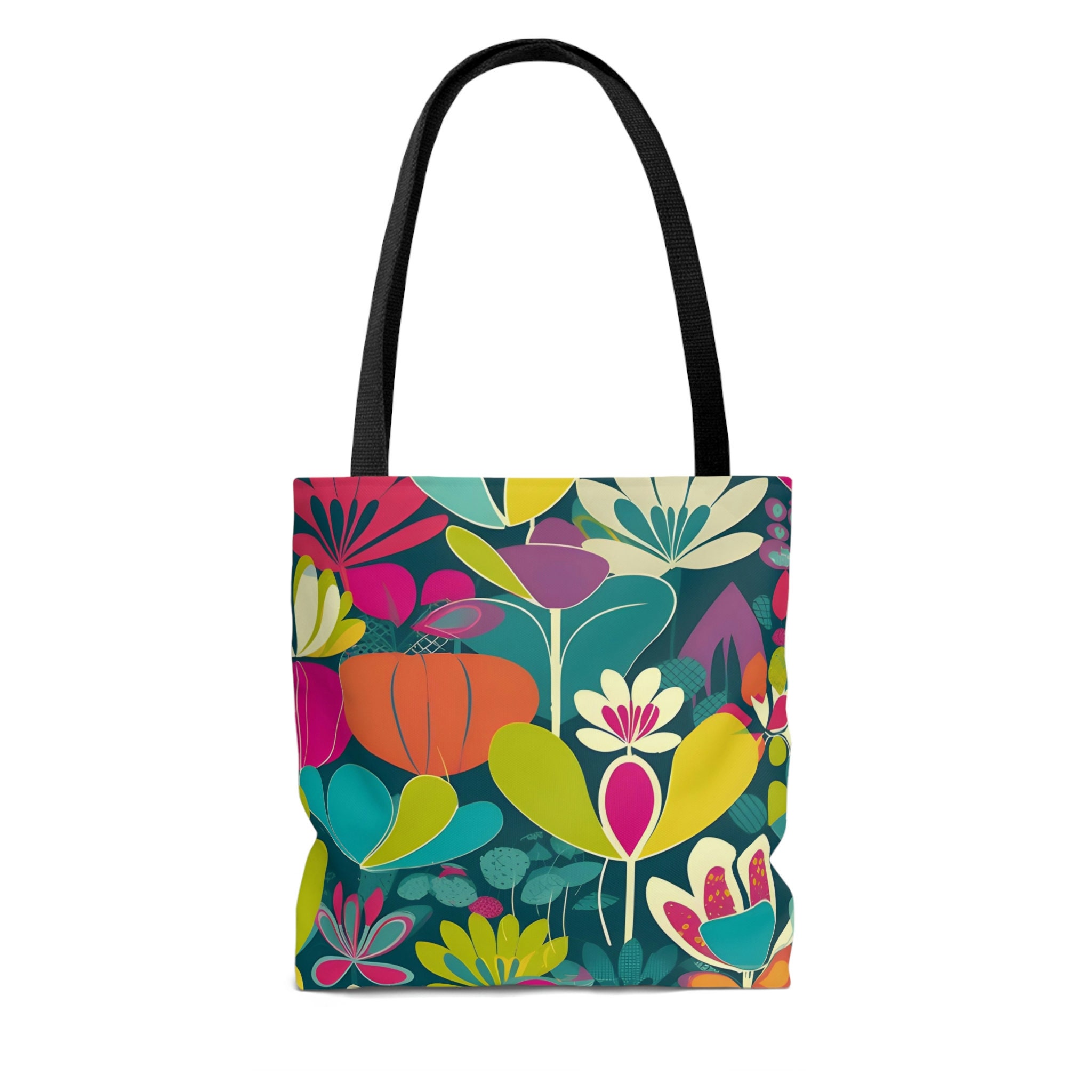Bold Abstract Flowers Sturdy Tote Bag in Our Funky Fauna - Etsy