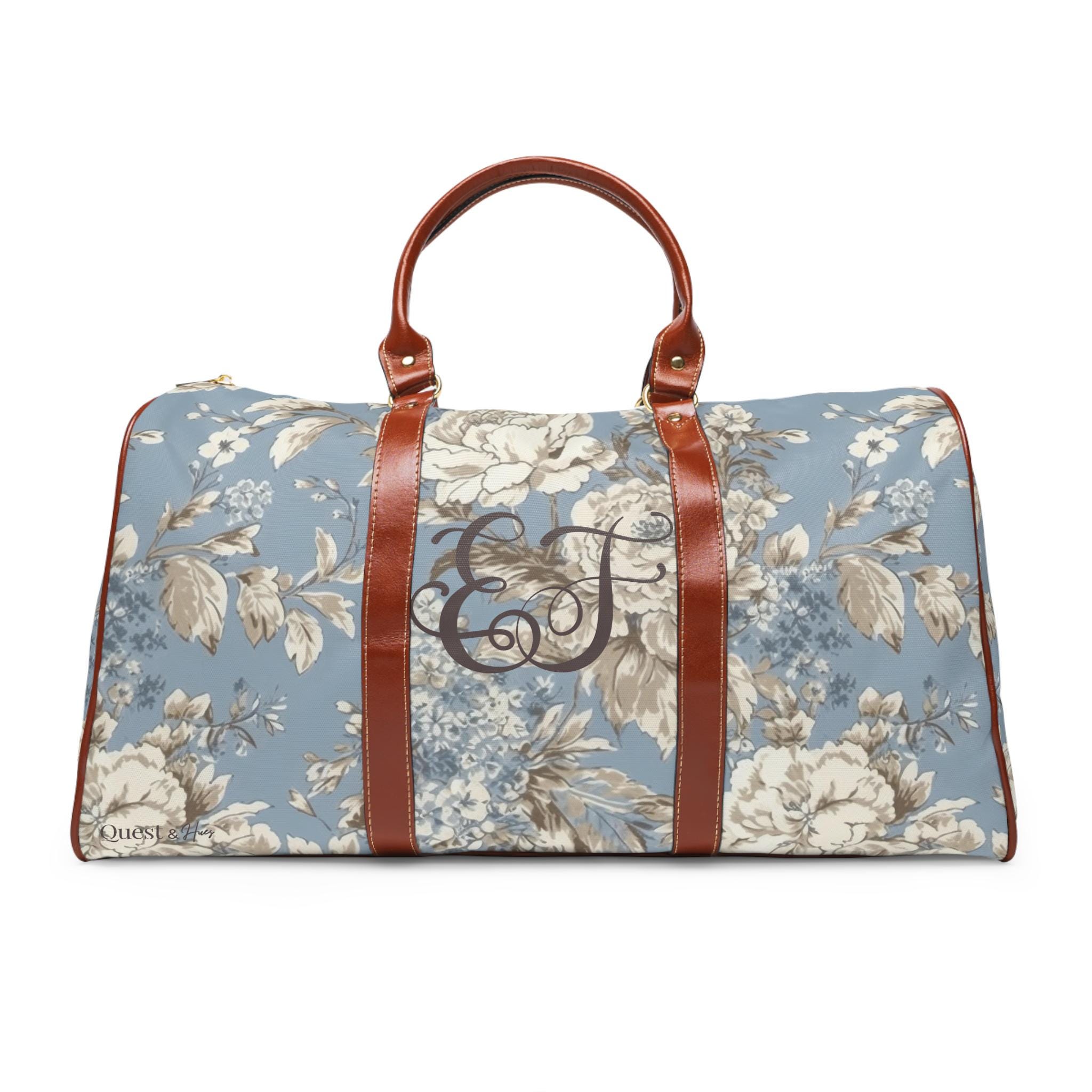 Neon Floral Buffalos Waterproof Travel Bag/Small