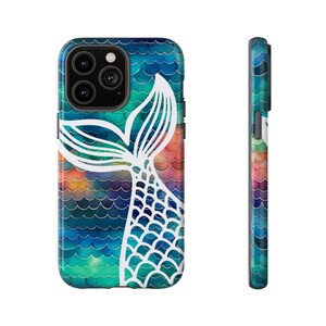 Phone Case for iPhone Samsung or Google Pixel Devices Tough and Protective Mermaid Tail Matt or Shiny
