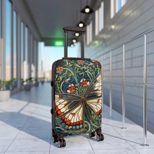 Betoverende vlinderkoffer, verkrijgbaar in 3 maten, handbagage: 22 inch, M 27 inch, L 31 inch, 360 graden zwenkwielen