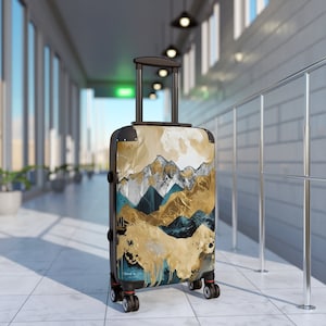 Golden Mountains-koffer, verkrijgbaar in 3 maten, handbagage: 22 inch, M 27 inch, L 31 inch, 360 graden zwenkwielen