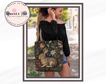 The Elegant Rabbit Sturdy Canvas Tote Bag, Available in 3 Sizes