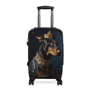 Koffer Rollende bagage handbagage met wielen Harde koffer Dobermann Queen Dog Lover