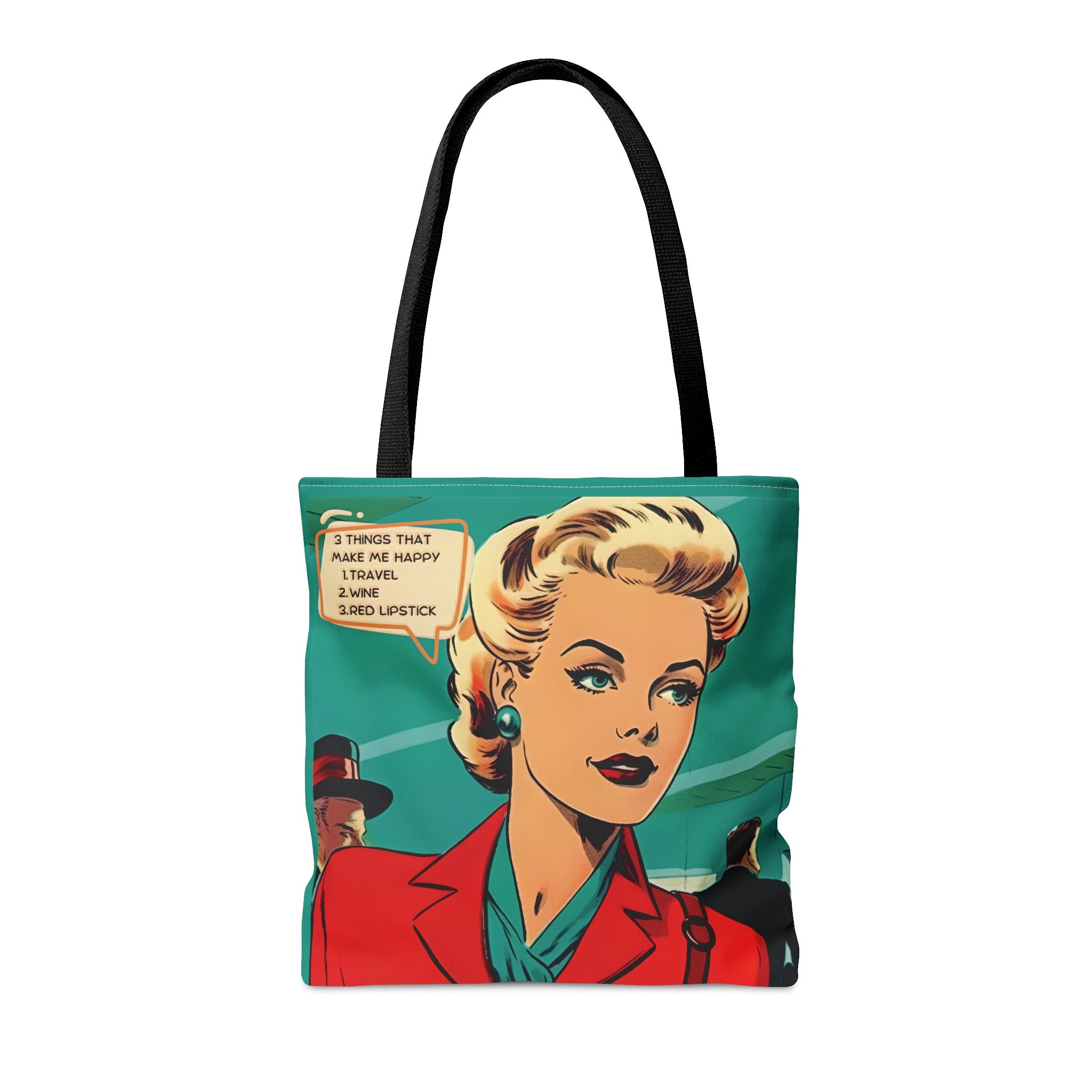 Canvas Tote Bag With a Retro Travel Design Gift for Mom Gift - Etsy