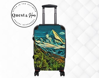 Valise à roulettes personnalisée, bagage à main ou dimensions contrôlées, cadeau de bagage à roulettes unisexe pour l'obtention du diplôme, cadeau Globtrotter, sac de voyage personnalisé