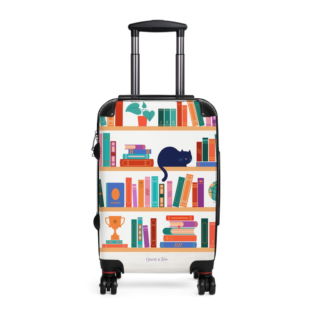 Rolling Suitcase for the Book Reading Cat Lover Who Has the Travel Bug ...