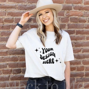 Boho White Bella Canvas 3001 Tshirt Mockup, bella 3001 white mock boho, white tshirt mock boho, gildan white mock 64000, gildan white 64000