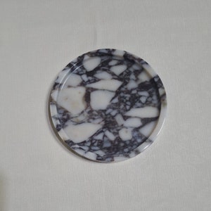 7" Calacatta Viola marble tray-marble plate-catcher-hand made-natural stone-free shipping