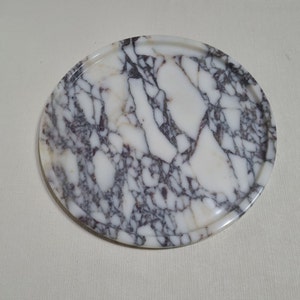 11" Calacatta Viola marble plate-marble tray-catcher-catchall tray-serving platter-hand made -natural stone free shipping