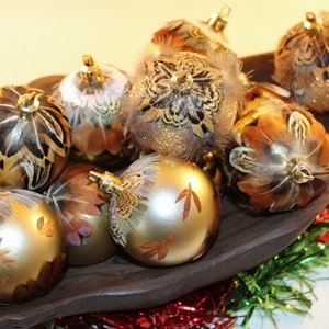 Natural Wild Pheasant Feather Christmas Ornament