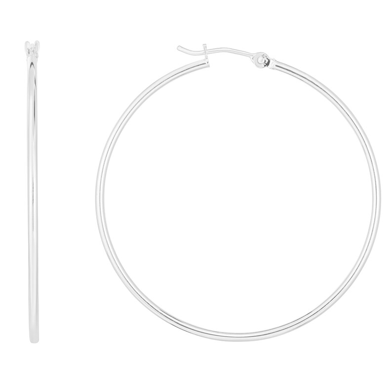 10K Solid Gold Hoop Earrings, Thin Hoop Earrings, Yellow/white Gold