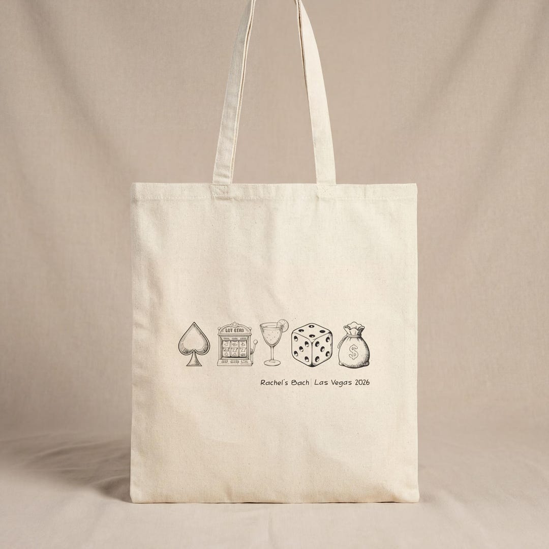 Custom Bachelorette Party Tote Canvas Bag | Personalized Name Year ...