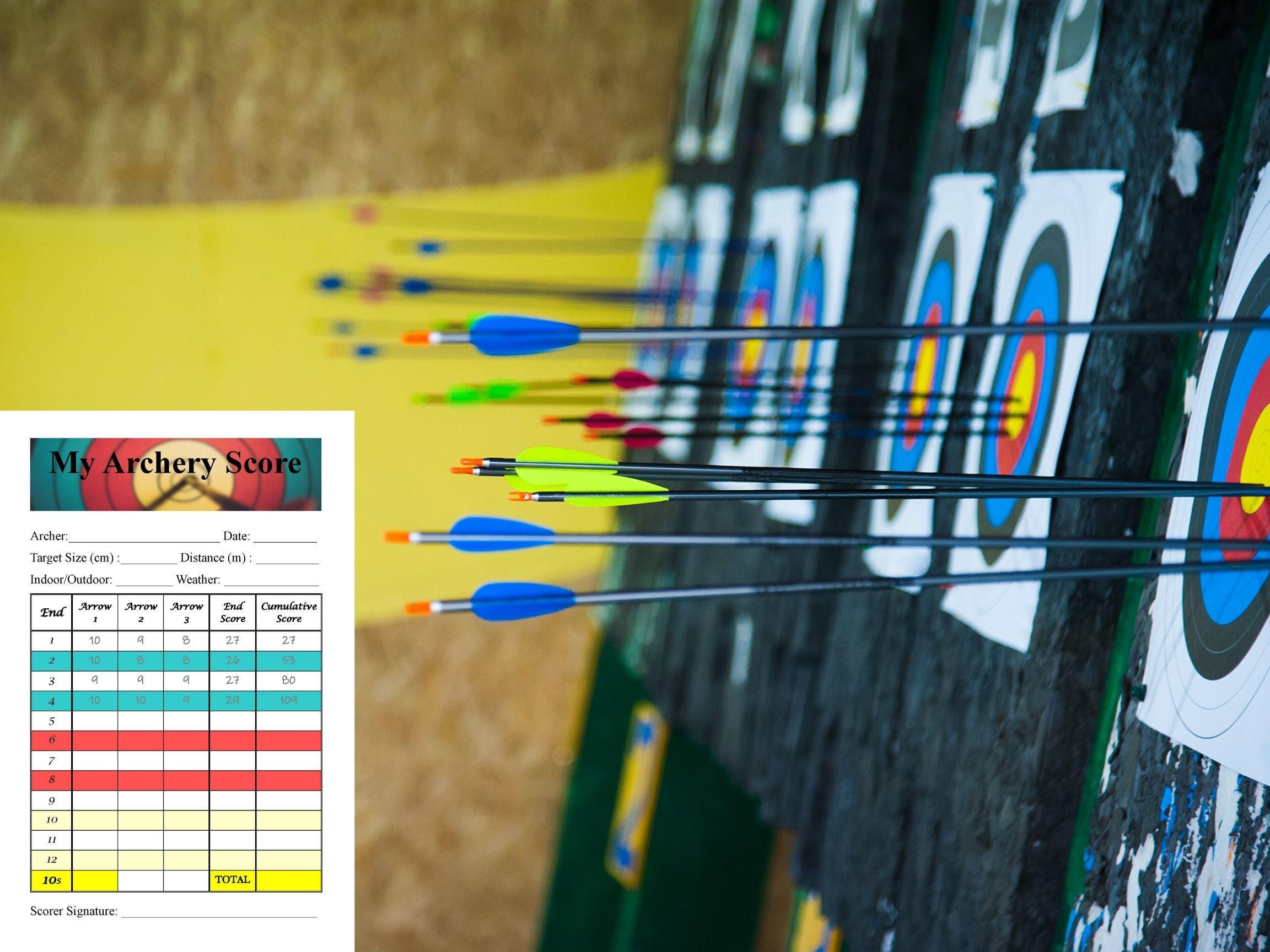Downloadable Archery Score Sheet, Digital PDF File, 3 Arrow Format, 10 ...