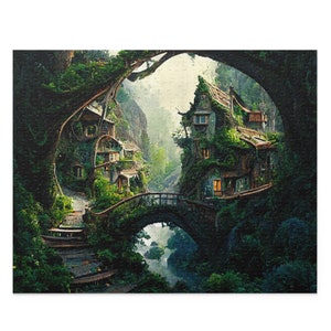 Jigsaw Puzzle 500-piece Enchanted Forest Magical Treehouse