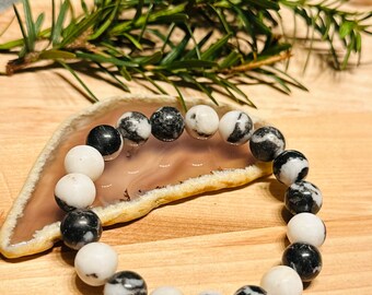 100 % Natural Genuine Zebra Jasper Gemstone Bracelet 10mm | Promotes  balance and harmony | Gemini &Taurus Birthstone