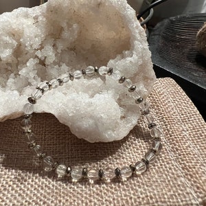100% Natural  Genuine Clear Quartz Bracelet 4mm . |Healing Stone |
