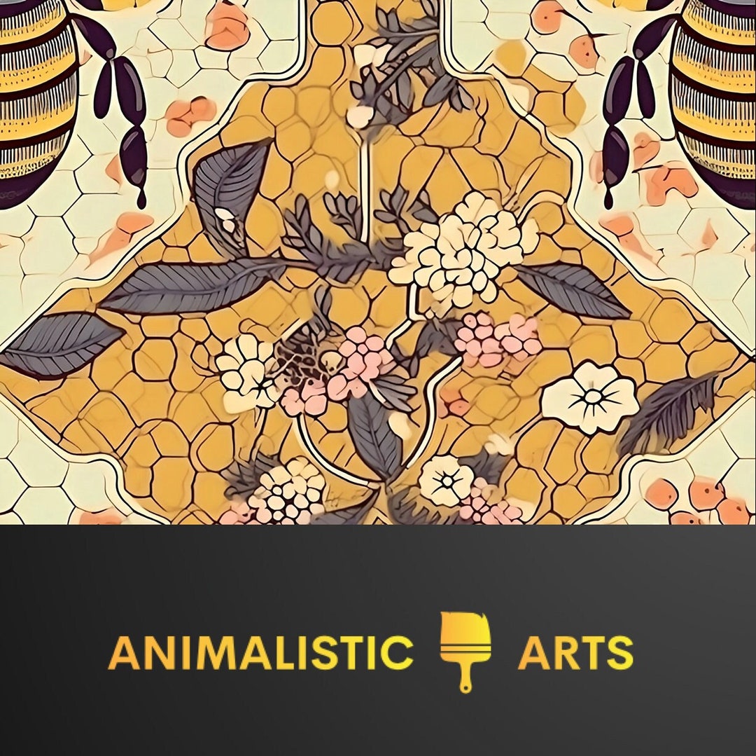 Bee Pattern Digital Pattern Seamless Pattern - Etsy