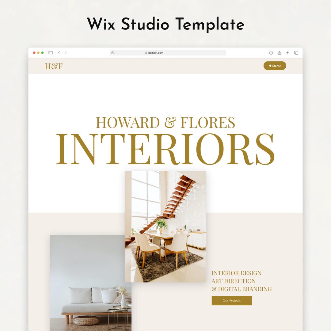 Interior Designer Wix Template | Home Decorator Website, Architect ...