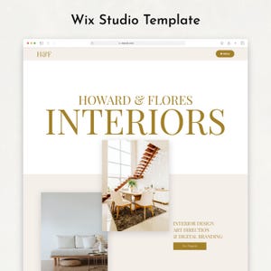 Interior Designer Wix Template | Home Decorator Website, Architect Portfolio | Editable Wix Studio Template for Interior Design Business