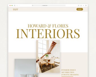 Interior Designer Wix Vorlage | Home Decorator Website, Architekt Portfolio | Bearbeitbare Wix Studio-Vorlage für Interior Design Business