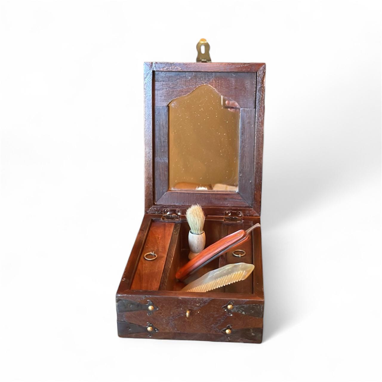 18th Century Wooden Shaving Box Set