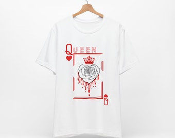 Queen Of Hearts | Card Guard | Alice in Wonderland |Unisex Short & Long Sleeve Tees